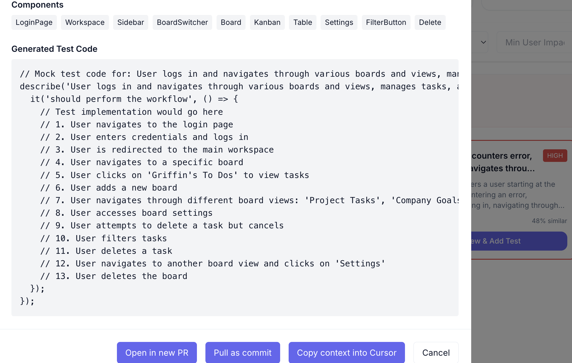 Smart AI test generation