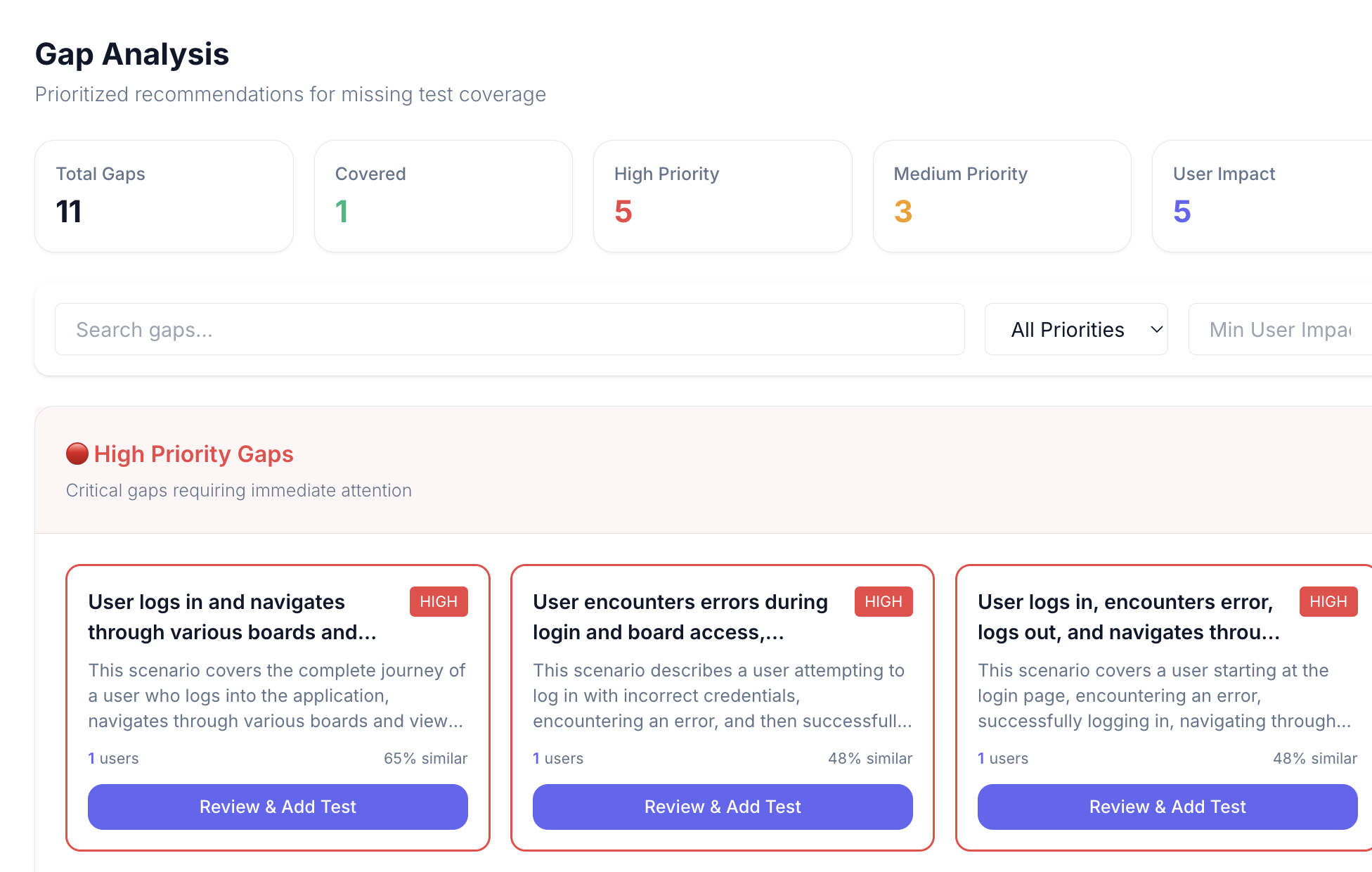 Real-time coverage mapping